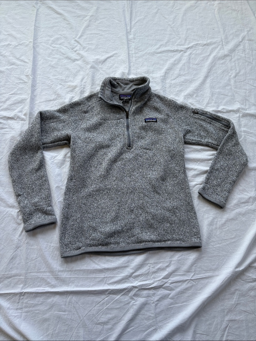 Patagonia Better Sweater Heather Gray Half-Zip Fleece Pullover Womens Medium